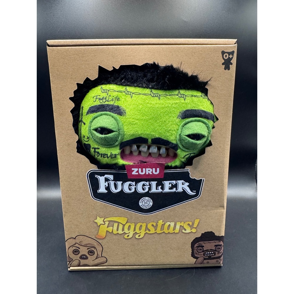 Zuru Fuggler Fuggstars Rhymer McSlimer Green Plush Monster Tattooed Teeth 15754D